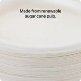 White Sugar Cane Eco Plate  18cm - Pk 50 - Modern Teaching Aids NZ