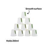 White Eco Paper Cups 8OZ - Pack of 50 - Modern Teaching Aids NZ