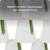 White Eco Paper Cups 8OZ - Pack of 50 - Modern Teaching Aids NZ
