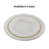 White Sugar Cane Eco Plate  23cm - Pk 50 - Modern Teaching Aids NZ
