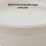 White Sugar Cane Eco Plate  23cm - Pk 50 - Modern Teaching Aids NZ
