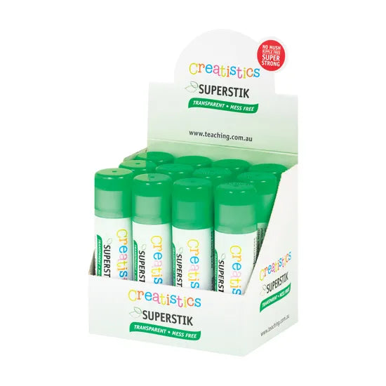 Creatistics Superstik Glue Stick 25G - Pack of 12 - Modern Teaching Aids NZ
