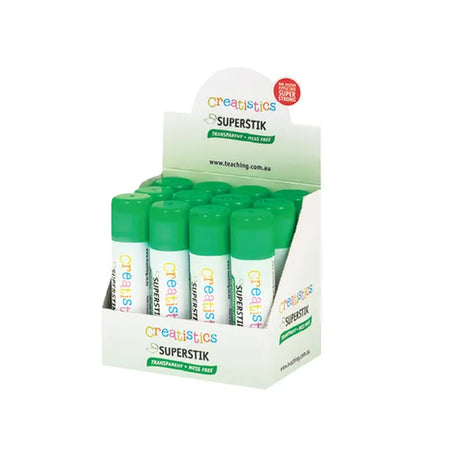 Creatistics Superstik Glue Stick 35G - Pack of 12 - Modern Teaching Aids NZ