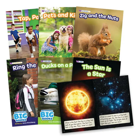 Decodable Big Books Set of 6  - Non-Fiction - Modern Teaching Aids NZ