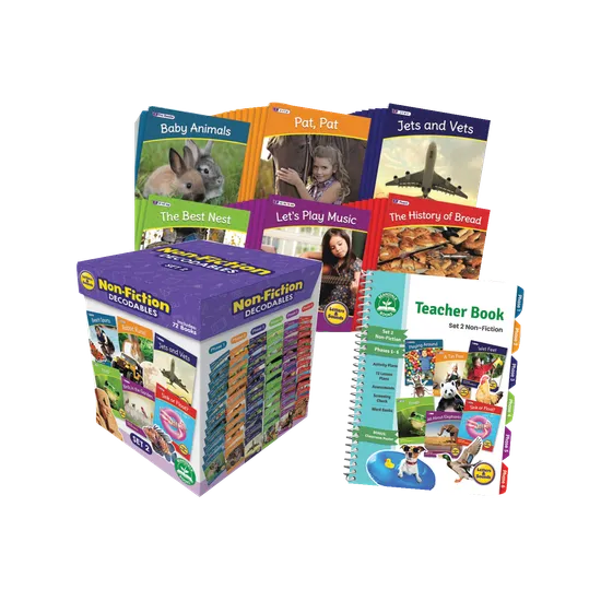 Decodable Readers Non-Fiction Library + Teacher Book
