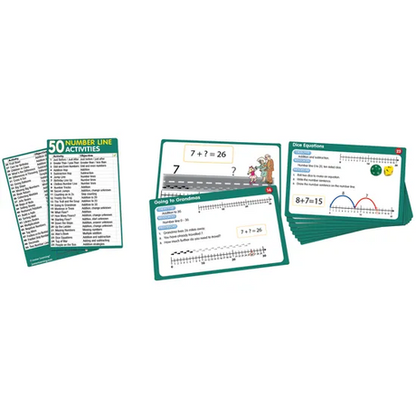 50 Number Line Activity Cards - Modern Teaching Aids NZ