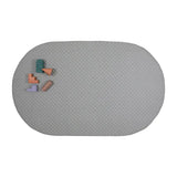 Quilted Oval Playmat Grey 200 x 120cm - Modern Teaching Aids NZ