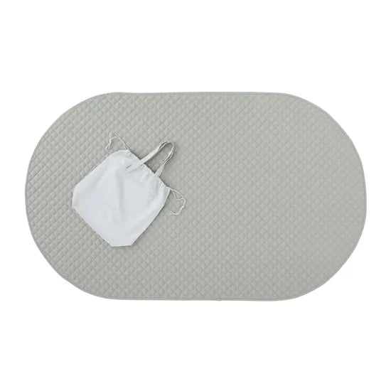 Quilted Oval Playmat Grey 200 x 120cm - Modern Teaching Aids NZ
