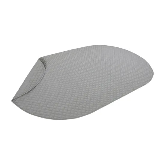 Quilted Oval Playmat Grey 200 x 120cm - Modern Teaching Aids NZ
