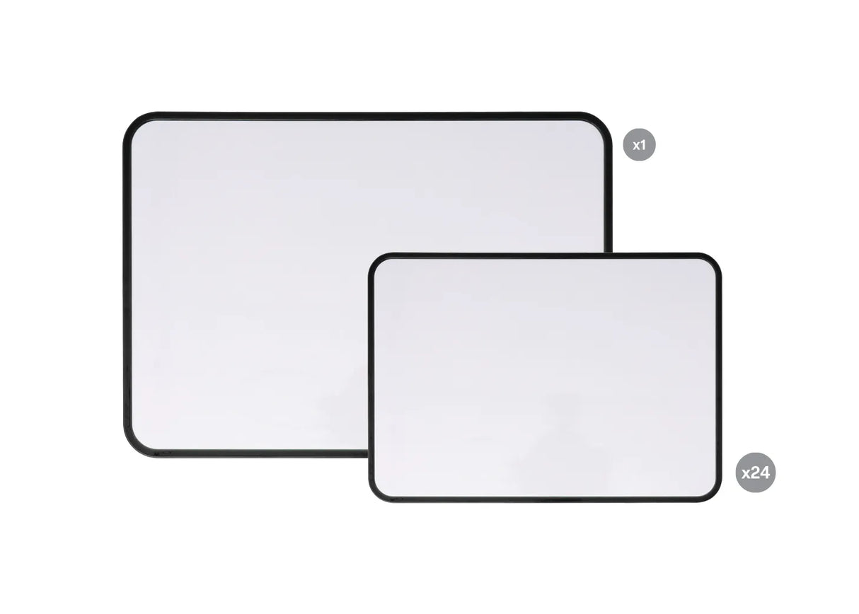 Magnetic Mini Whiteboard 24 Set with Teacher Board