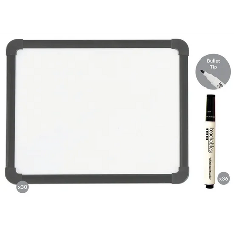 Teachables Magnetic Mini Whiteboards & Thinline Markers Kit - Modern Teaching Aids NZ