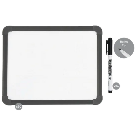 Teachables Magnetic Mini Whiteboards & Thinline Markers Kit - Modern Teaching Aids NZ
