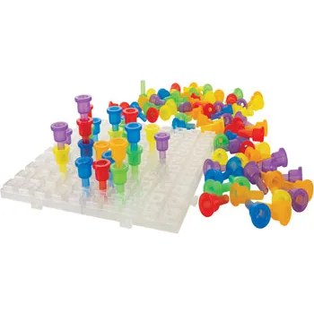 Translucent Pegs on Clear Board - Modern Teaching Aids NZ
