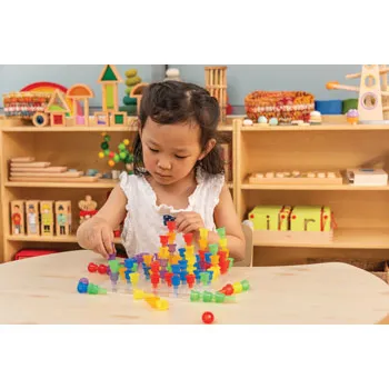 Translucent Pegs on Clear Board - Modern Teaching Aids NZ