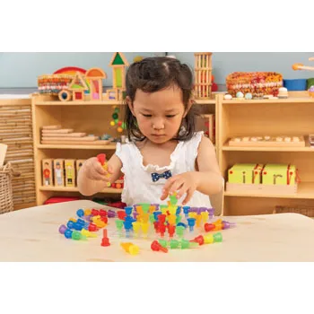 Translucent Pegs on Clear Board - Modern Teaching Aids NZ