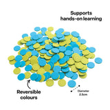 Teachables Double-Sided Counters - Yellow & Blue, 200 Pieces - Modern Teaching Aids NZ