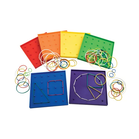 Teachables Small Geometric Pin Boards - Set of 6 - Modern Teaching Aids NZ