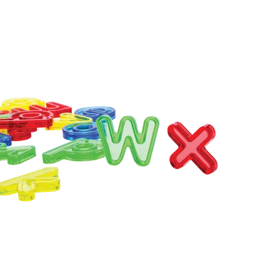 Translucent Lower Case Letters 26pcs - Modern Teaching Aids NZ