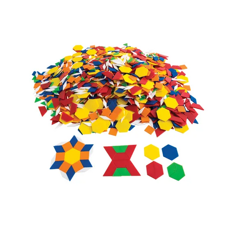 Teachables Solid Pattern Blocks Mega Set - 2160 Pieces - Modern Teaching Aids NZ