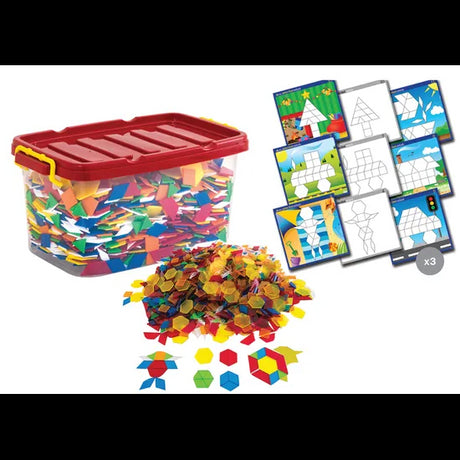 Teachables Pattern Blocks Mega Kit - Translucent & Solid - Modern Teaching Aids NZ