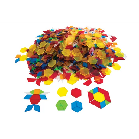 Teachables Translucent Pattern Blocks Mega Set - 2160 Pieces - Modern Teaching Aids NZ