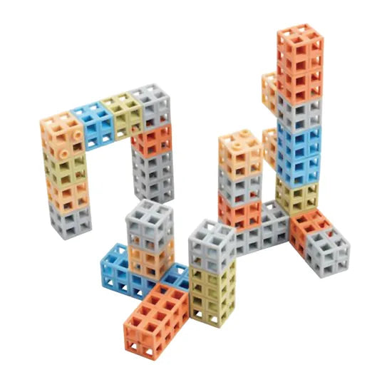 Natural Colour Grid Linking Cubes 300pcs