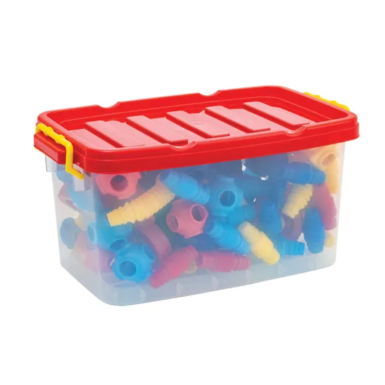 Stretchy Tubes & Wheels Construction -90 pieces - Modern Teaching Aids NZ