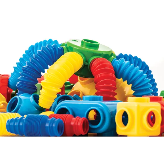 Stretchy Tubes & Wheels Construction -90 pieces - Modern Teaching Aids NZ