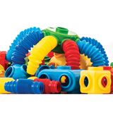 Stretchy Tubes & Wheels Construction -90 pieces - Modern Teaching Aids NZ