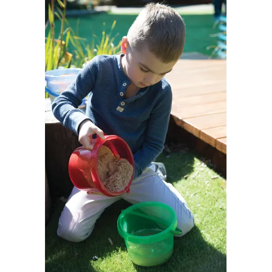 Rainbow Translucent Buckets Set of 6 - Modern Teaching Aids NZ