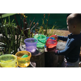 Rainbow Translucent Buckets Set of 6 - Modern Teaching Aids NZ