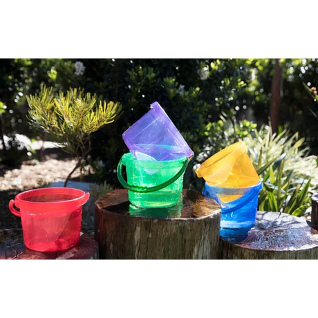 Rainbow Translucent Buckets Set of 6 - Modern Teaching Aids NZ