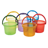 Rainbow Translucent Buckets Set of 6 - Modern Teaching Aids NZ