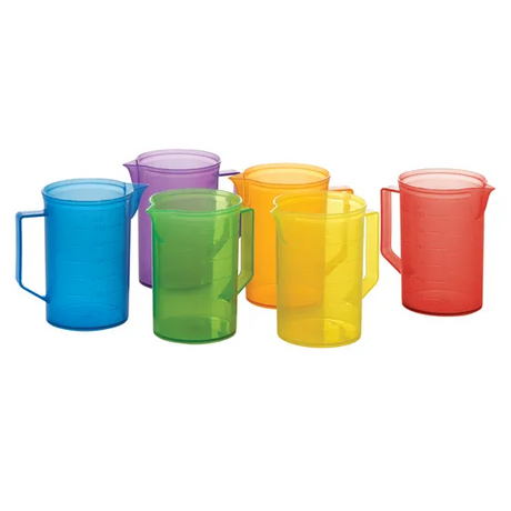 Rainbow Translucent Jugs Set of 6 - Modern Teaching Aids NZ