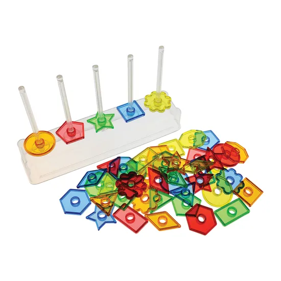 Teachables Translucent Geo Shape Sorting Set - 56 Pieces - Modern Teaching Aids NZ