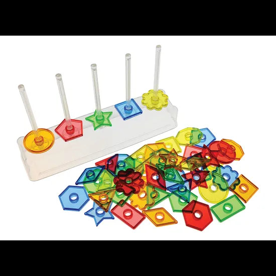 Teachables Translucent Geo Shape Sorting Set - 56 Pieces - Modern Teaching Aids NZ