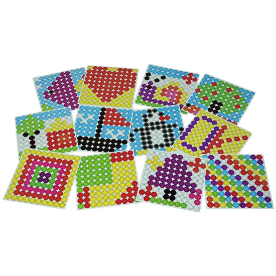 Teachables Round Pegs Set - Includes 20 Boards & Pattern Cards - Modern Teaching Aids NZ