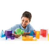 Teachables Large Translucent Geometric Shapes - 12 Pieces - Modern Teaching Aids NZ