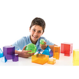 Teachables Large Translucent Geometric Shapes - 12 Pieces - Modern Teaching Aids NZ