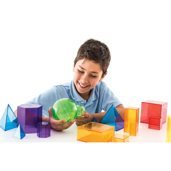 Teachables Small Translucent Geometric Shapes - 72 Pieces - Modern Teaching Aids NZ