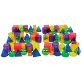 Teachables Small Translucent Geometric Shapes - 72 Pieces - Modern Teaching Aids NZ