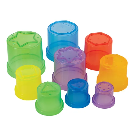 Max & Rosie Translucent Stacking Cups - Set of 9 - Modern Teaching Aids NZ