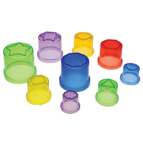 Max & Rosie Translucent Stacking Cups - Set of 9 - Modern Teaching Aids NZ