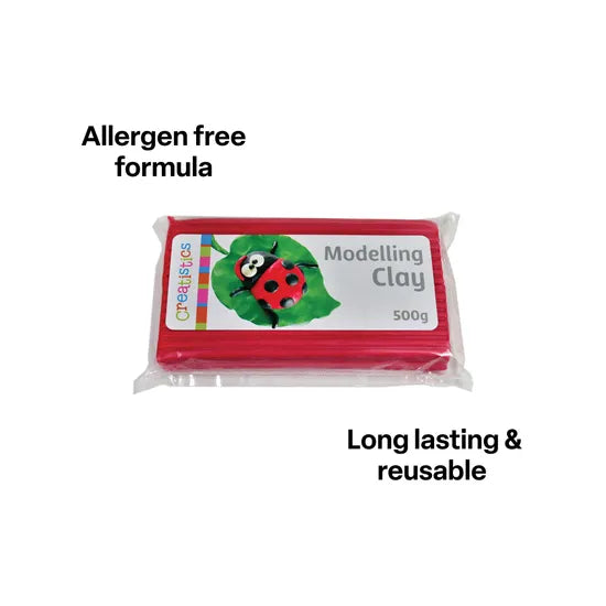 Creatistics Modelling Clay - Red 500g Pack - Modern Teaching Aids NZ