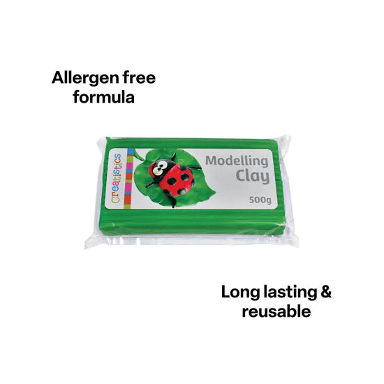 Creatistics Modelling Clay - Light Green 500g Pack - Modern Teaching Aids NZ