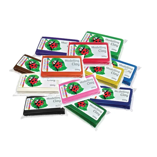 Creatistics Modelling Clay - Pack of 12 + Tools - Modern Teaching Aids NZ