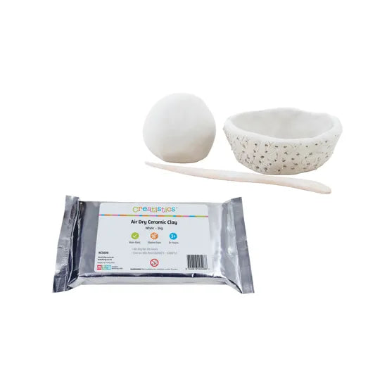 Creatistics Air Dry Ceramic Clay - White 1kg - Modern Teaching Aids NZ