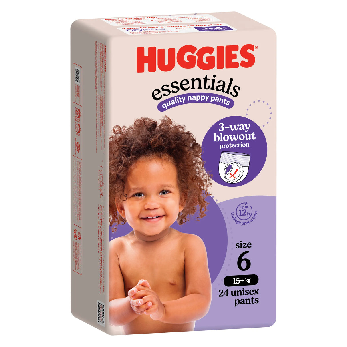 Huggies Essentials Nappy Pants Size 6 – 15+kg, Pack of 96
