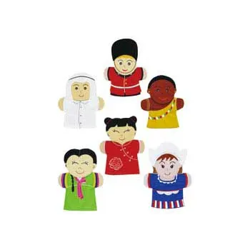 Multicultural Hand Puppets - Set A - 6 pieces - Modern Teaching Aids NZ