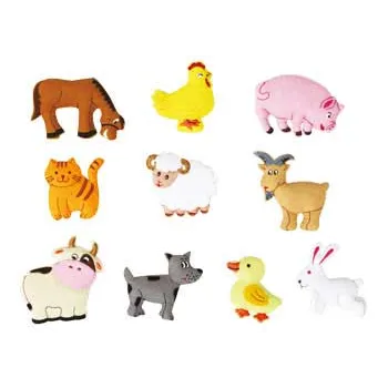 Farm Animals Felt Pieces 10 Pieces - Modern Teaching Aids NZ
